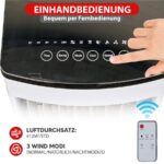 Jung LIFETIME mobile Weiß – Mobiles Klimagerät, 27.318 BTU/h, bis 20 m², Energieeffizienzklasse A – Bild 4