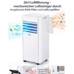 Jung RAKS PRO AIR 9 9000BTU Weiß – Mobiles Klimagerät, 8000 BTU/h, bis 20 m², Energieeffizienzklasse A – Bild 5