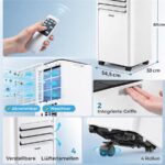Jung RAKS PRO AIR 9 9000BTU Weiß – Mobiles Klimagerät, 8000 BTU/h, bis 20 m², Energieeffizienzklasse A – Bild 7