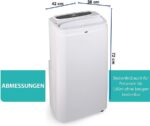 Jung TV06 Weiß – Mobiles Klimagerät, 12.000 BTU/h, bis 120 m², Energieeffizienzklasse A – Bild 4