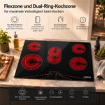 Kb Elements ELK77CR1 ceramic hob – Glaskeramik-Kochfeld (autark), 5 Kochzonen, 77 cm, 8400 W – Bild 5