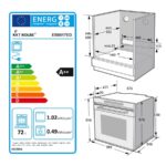 KKT KOLBE Backofen und Induktionskochfeld SET8017IH859RL – Einbauherdset, 72 l, 4 Kochzonen, Energieeffizienzklasse A++ – Bild 9