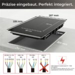 Klamer 30 Flexi Induktions-Glaskeramikplatten – Induktionskochfeld (autark), 2 Kochzonen, 52 cm – Bild 2