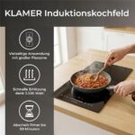 Klamer 30 Flexi Induktions-Glaskeramikplatten – Induktionskochfeld (autark), 2 Kochzonen, 52 cm – Bild 3