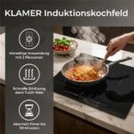 Klamer 60 Flexi Induktions-Glaskeramikplatten – Induktionskochfeld (autark), 4 Kochzonen, 59 cm – Bild 3