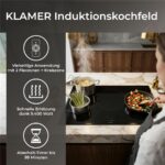 Klamer 90 Flexi Induktions-Glaskeramikplatten – Induktionskochfeld (autark), 4 Kochzonen, 90 cm – Bild 3