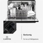 Klarstein Amazonia 6 – Tischgeschirrgespüler, 6 Maßgedecke, Energieeffizienzklasse F, 55 cm – Bild 6