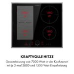 Klarstein Delicatessa 60 Hybrid Prime Induktions – Induktionskochfeld (autark), 4 Kochzonen, 59 cm – Bild 4