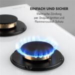 Klarstein Goldflame 4 – Gaskochfeld (autark), 4 Kochzonen, 60 cm (Art.-Nr. 87775791) – Bild 5