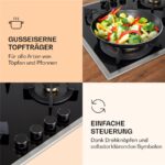 Klarstein Goldflame 4 Prime – Gaskochfeld, 4 Kochzonen, 60 cm – Bild 3