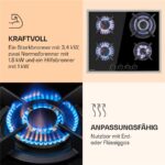 Klarstein Goldflame 4 Prime – Gaskochfeld, 4 Kochzonen, 60 cm – Bild 4
