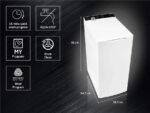 Koenic KWM 8212 A INV – Waschmaschine mit oberem Einfüllschacht, 8 kg, 1300 U/min, Energieeffizienzklasse A – Bild 3