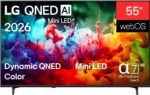 LG 55QNED72B6B – Mini-LED-Fernseher, 55 Zoll, 4K Ultra HD, 60 Hz