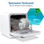Medion MD 37763 – Mini Geschirrspüler, 2 Maßgedecke, Energieeffizienzklasse D, 42 cm – Bild 3