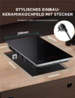 Midea MC-3D3001R212 – Glaskeramik-Kochfeld (autark), 2 Kochzonen, 29 cm – Bild 3