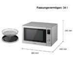 Panasonic NN-CD 88 QSEPG – Kombi-Mikrowelle, 34 l, 1000 W, mit Grill – Bild 7