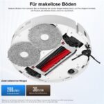 Roborock Qrevo Master Weiß – Saugroboter mit Wischfunktion, bis 180 min Laufzeit, Lasernavigation (generalüberholt) – Bild 4