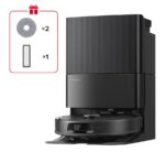 Roborock QREVO S PROX BLACK – Saugroboter mit Wischfunktion, Lasernavigation