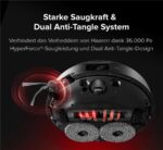 Roborock Saros 20X Black – Saugroboter mit Wischfunktion, bis 180 min Laufzeit, Lasernavigation – Bild 4