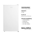 Salora FREEZER48WH – Gefrierschrank, 60 l, Energieeffizienzklasse E – Bild 5