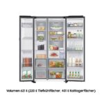 Samsung RS90F65EDFEF RS94F – Side-by-Side-Kühlschrank, 621 l, Energieeffizienzklasse D, No Frost – Bild 3