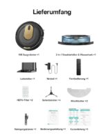 Vactidy W8 – Saugroboter mit Wischfunktion, bis 150 min Laufzeit, Lasernavigation – Bild 8
